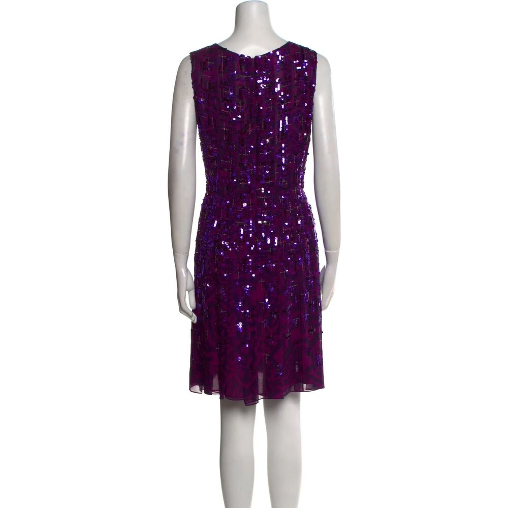RUNWAY. Oscar de la Renta Silk Mini Dress Size:6 - Picture 6 of 6